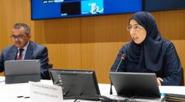 سعادة وزير الصحة خلال المشاركة في الحوار الاستراتيجي