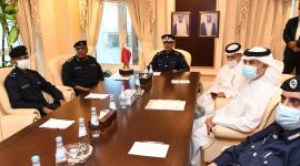 سعادة اللواء الركن سعد بن جاسم الخليفي خلال القاء كلمته