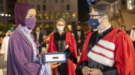 صاحبة السمو تشهد حفل تخريج طلبة جامعة الدراسات العليا لإدارة الأعمال وتدشين مبنى الجامعة الجديد