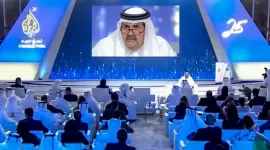 صاحب السمو الأمير الوالد الشيخ حمد بن خليفة آل ثاني خلال حفل الجزيرة