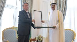 سمو الأمير يتسلم من الرئيس البرازيلي القلادة الكبرى للوسام الوطني البرازيلي