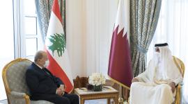 سمو الأمير يستقبل الرئيس اللبناني