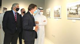 رئيس جمهورية الأوروغواي يحضر معرضا فوتوغرافيا لأول بطولة كأس عالم لكرة القدم بـ"كتارا"