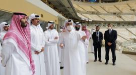 سمو الأمير وولي العهد السعودي يزوران استاد لوسيل أحد ملاعب بطولة كأس العالم FIFA قطر 2022