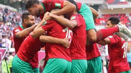 جانب من فرحة المنتخب المغربي