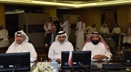 سعادة الشيخ خليفة بن جاسم بن محمد آل ثاني خلال المشاركة في الاجتماع