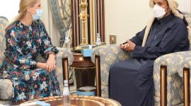 جانب من اجتماع سعادة وزير الخارجية مع كونتيسة ويسكس