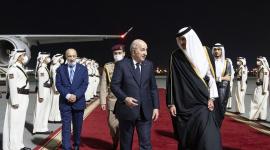 جانب من استقبال سمو الأمير للرئيس الجزائري