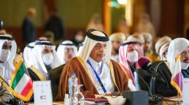 سعادة السيد حسن بن عبدالله الغانم رئيس مجلس الشورى خلال المؤتمر