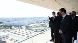 مسرور بارزاني خلال زيارته لمؤسسة قطر