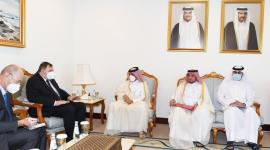 جانب من تسليم نسخة أوراق اعتماد سعادة السيد ياروسلاف كاماس