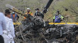 حطام المروحية المنكوبة