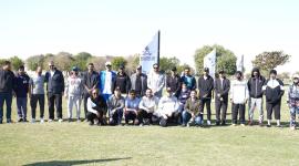 جانب من فعالية اليوم الرياضي للدولة التي أقامتها اللجنة الوطنية لحقوق الإنسان