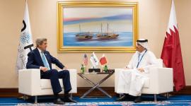 جانب من الاجتماع مع المبعوث الأمريكي الخاص للمناخ