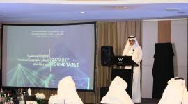 سعادة السيد محمد بن علي المناعي خلال إلقاء كلمته