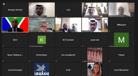 جانب من اللقاء الذي عقد عبر تقنية الاتصال المرئي