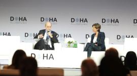 جانب من الجلسة الختامية لمنتدى الدوحة