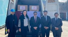 جانب من تقديم المساعدات