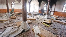 المسجد تعرض لاضرار كبيرة بسبب التفجير