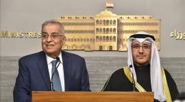وزير الخارجية الكويتي مع نظيره اللبناني