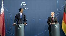 سمو الأمير والمستشار الألماني في المؤتمر الصحفي