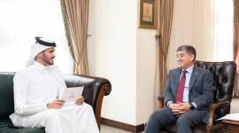 جانب من مقابلة السفير التركي مع وكالة الأنباء القطرية