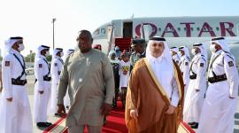 سعادة وزير البلدية في استقبال فخامة رئيس سيراليون