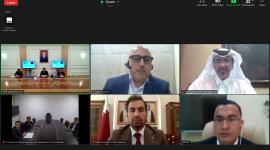 جانب من النقاشات التي جرت عبر تقنية الاتصال المرئي