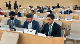 عبدالله بهزاد خلال إلقاء البيان