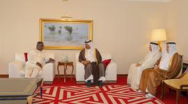 جانب من لقاء رئيس سيراليون مع وفد غرفة قطر