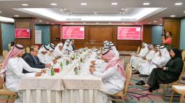 جانب من الاجتماع مع الوفد السعودي