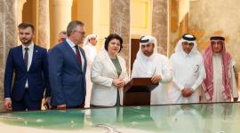 رئيسة وزراء مولدوفا تشهد تدشين تمثال الصداقة بين مولدوفا ودولة قطر