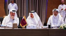 رئيس مجلس إدارة غرفة قطر خلال مشاركته في الاجتماع