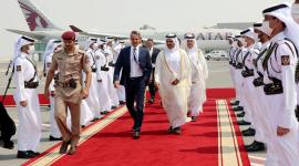 رئيس وزراء جمهورية اليونان لدى مغادرته الدوحة