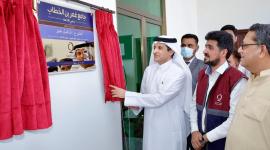 سعادة الشيخ سعود بن عبد الرحمن آل ثاني خلال افتتاحه المسجد الجديد