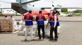 جانب من المساعدات