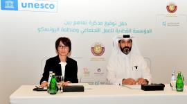 جانب من توقيع الاتفاقية على هامش الملتقى التعريفي بالمؤسسة