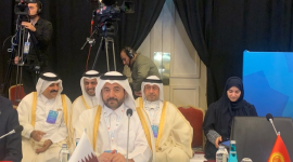 جانب من مشاركة الوفد القطري