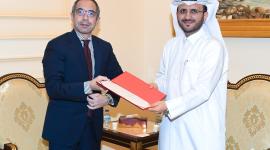 جانب من اسقبال الوفد الدبلوماسي