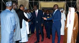 جانب من مراسم استقبال فخامة رئيس ليبيريا