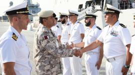 جانب من استقبال طاقم السفينة