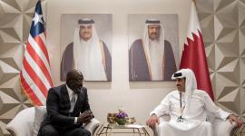 جانب من لقاء سمو الأمير برئيس ليبيريا