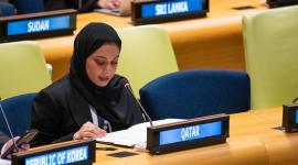 السيدة سارة الدوح عضو وفد دولة قطر