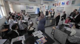 جانب من الزيارة إلى غزة