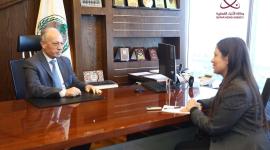 جانب من حوار وزير الدفاع اللبناني مع "قنا"