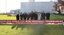 سعادة الشيخة علياء أحمد بن سيف آل ثاني خلال افتتاح المباريات