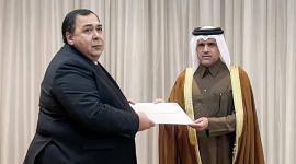 جانب من تسليم أوراق الاعتماد