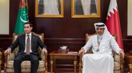 جانب من لقاء سمو الأمير بالرئيس التركمانستاني