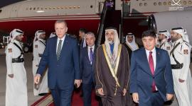 جانب من مراسم استقبال فخامة الرئيس التركي