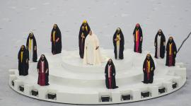 دانة خلال حفل ختام المونديال